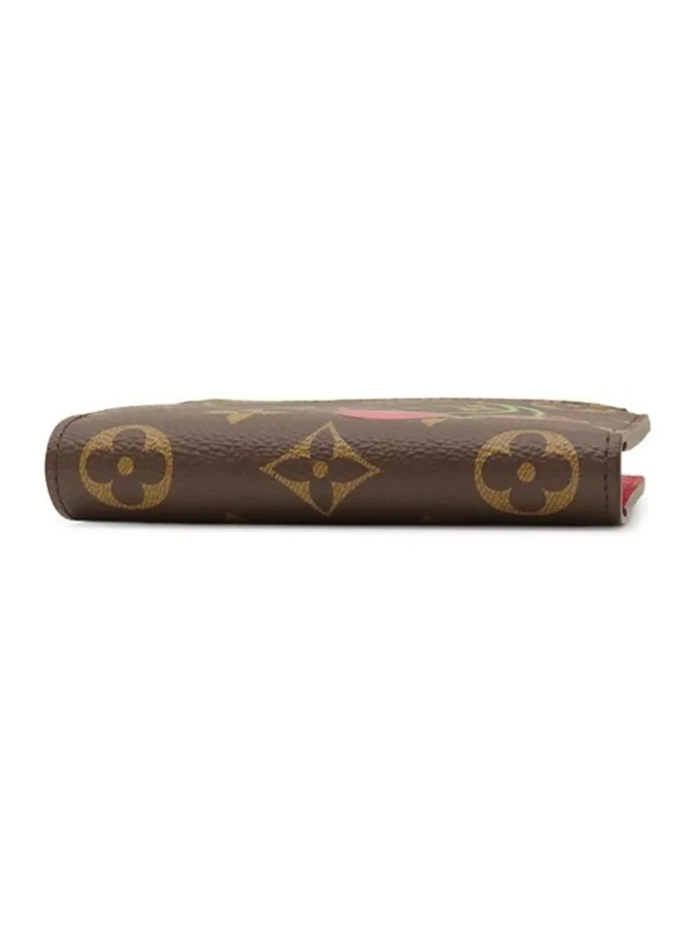 Louis Vuitton Bifold Wallet LV TM Portefeuille Lisa Monogram Canvas Cherry Gold